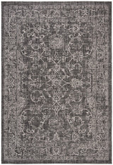 SAFAVIEH Courtyard Collection 5'3" x 7'7" Black/Ivory CY8680 Indoor-Outdoor Waterproof Easy-Cleaning Patio Backyard Mudroom Area-Rug