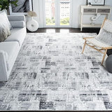 Amelia Collection 3' x 5' Blue/Grey ALA786M Modern Abstract Distressed