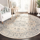 Charleston Collection 6'7" Square Red / Ivory CHL411Q Oriental Distressed Non