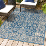 SMB103A-8 Palazzo Vine and Border Textured Weave Indoor Outdoor Area-Rug Coastal