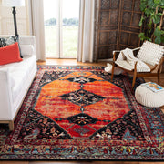 SAFAVIEH Vintage Hamadan Collection Area Rug - 10'6" x 14', Orange & Multi, Traditional Persian Design, Non-Shedding & Easy Care, Ideal for High Traffic Areas in Living Room, Bedroom (VTH217B)