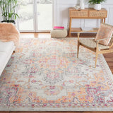 Madison Collection Area Rug - 8' x 10', Orange & Teal, Boho Chic Medallion Distressed
