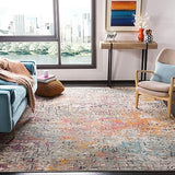 Madison Collection Area Rug - 8' Square, Grey & Blue