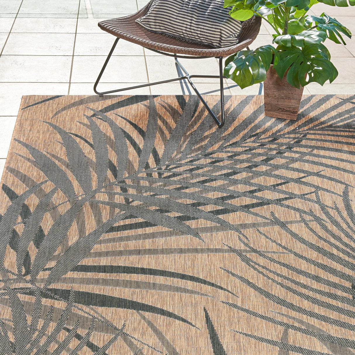 Indoor Outdoor Area Rug, Classic Flatweave, Washable, Stain & UV Resistant Carpet,