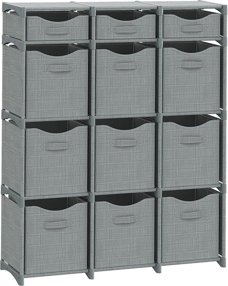 9 Cube Closet Organizers, Includes All Storage Cube Bins, Easy To Assemble Storage Unit With Drawers | Room Organizer For Clothes,