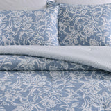 Comforter Set, Cotton Reversible Bedding Set, All Season Designer Home Décor (Tortola Blue, King)