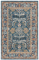 Antiquity Collection Area Rug 10' x 14' - Dark Blue & Multi Handmade Traditional Oriental Wool