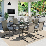 Sling Patio Chairs, 2 PCS Padded Spring Patio Chair for Outdoor