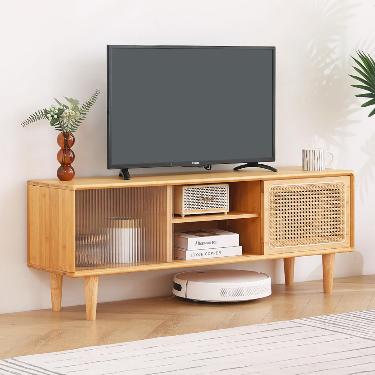 Adjustable Storage TV Cabinet with Cable Management