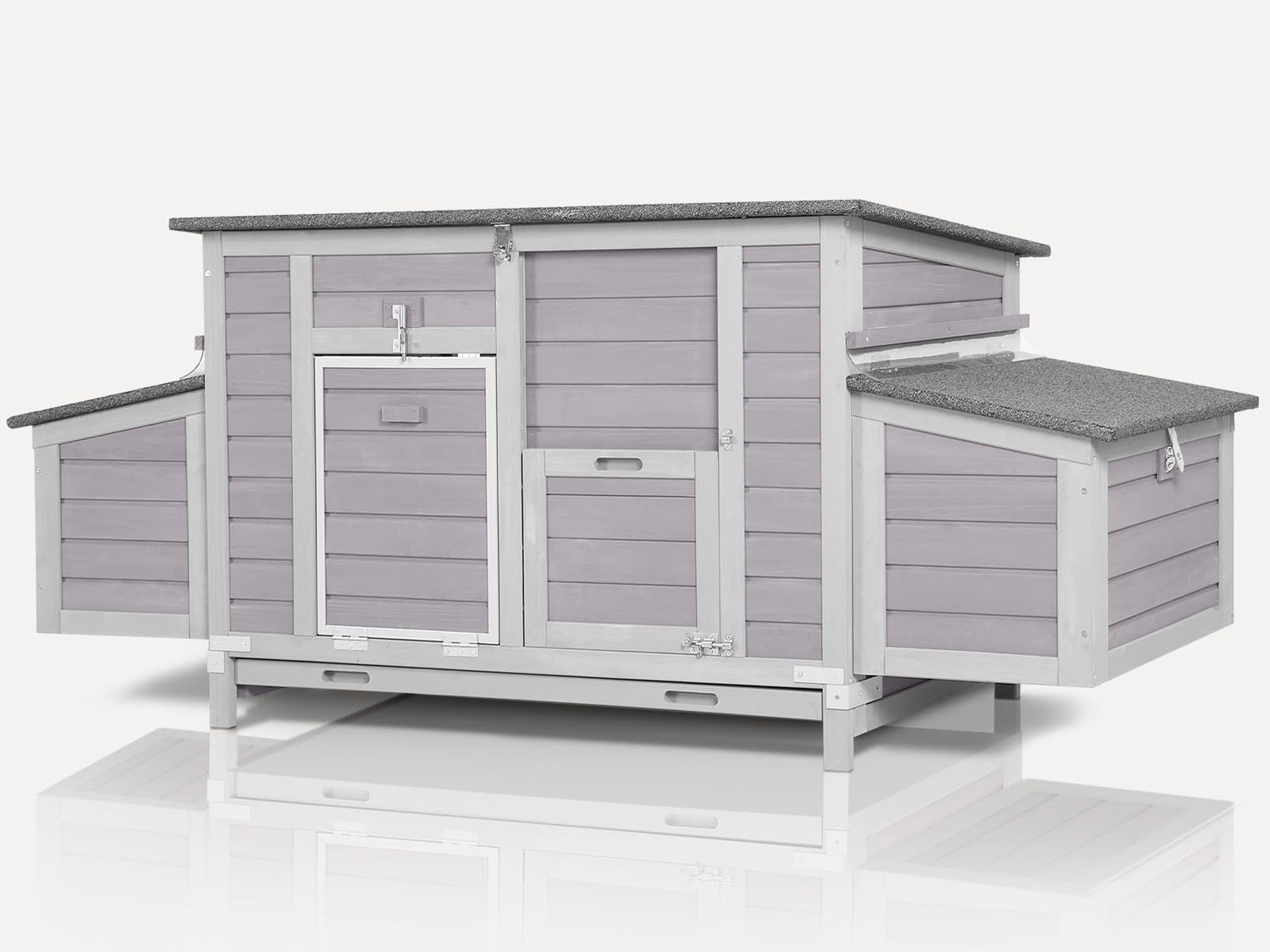 AirRoost AIR69 modular chicken coop with 5 doors and nesting box