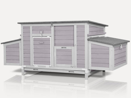 AirRoost AIR69 modular chicken coop with 5 doors and nesting box
