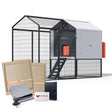 App-controlled automated chicken coop with removable litter trays