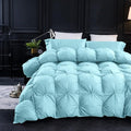 Pinch Pleat Feathers Down Comforter King Size Duvet Insert,750+ Fill Power