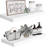 Bathroom Shelves 24 inches Long Floating Shelf for Wall 24 x 9 inch Set of 2