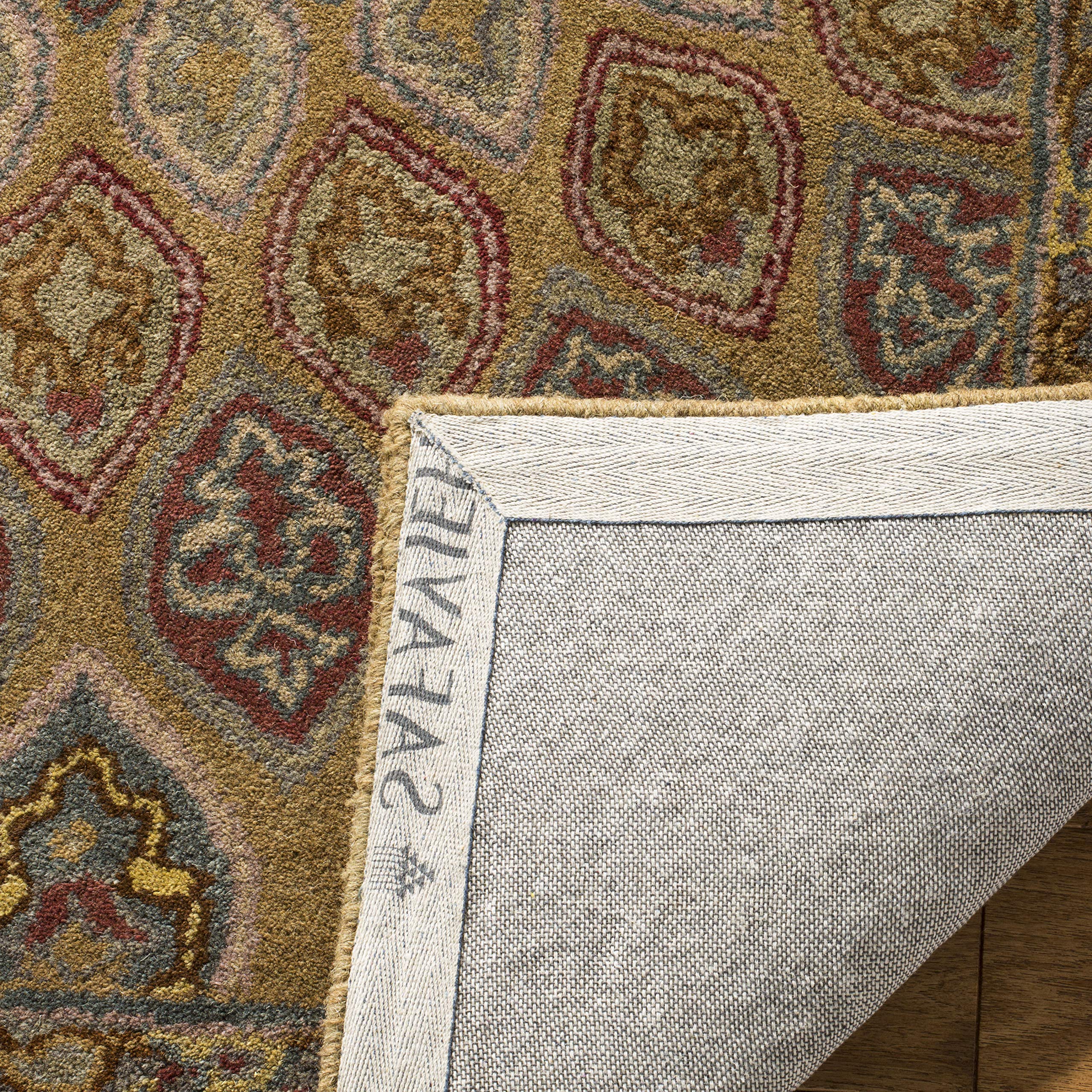 Heritage Collection Area Rug 9' x 12' - Light Brown & Grey Handmade Traditional Oriental Wool