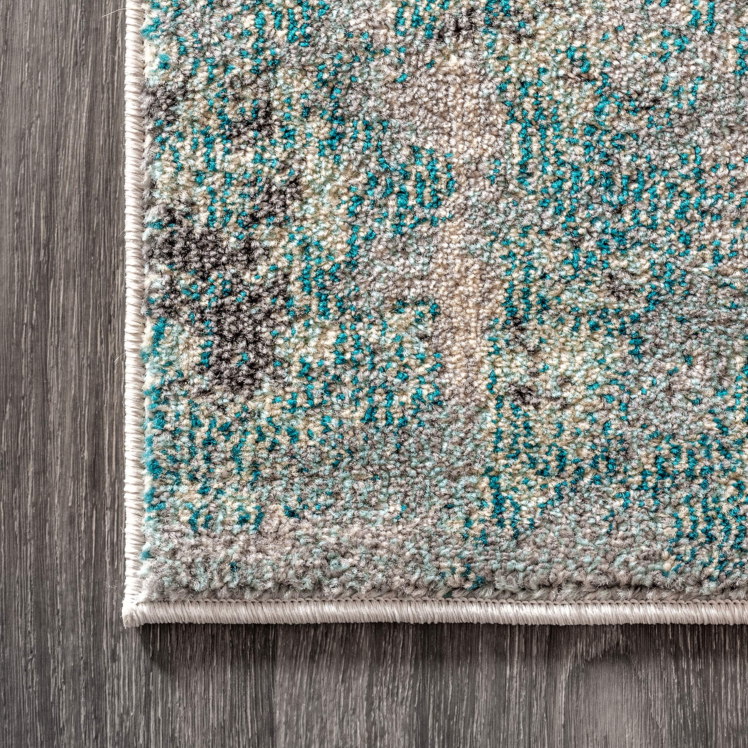JONATHAN Y CTP104A-3 Contemporary POP Modern Abstract Vintage Indoor Area -rug, Transitional, Bohemian Easy -cleaning,Bedroom,Kitchen,Living Room,Non Shedding, Cream/Blue, 3 X 5
