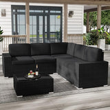 Outdoor Patio Furniture Set  Sectional Conversation Sofa Set