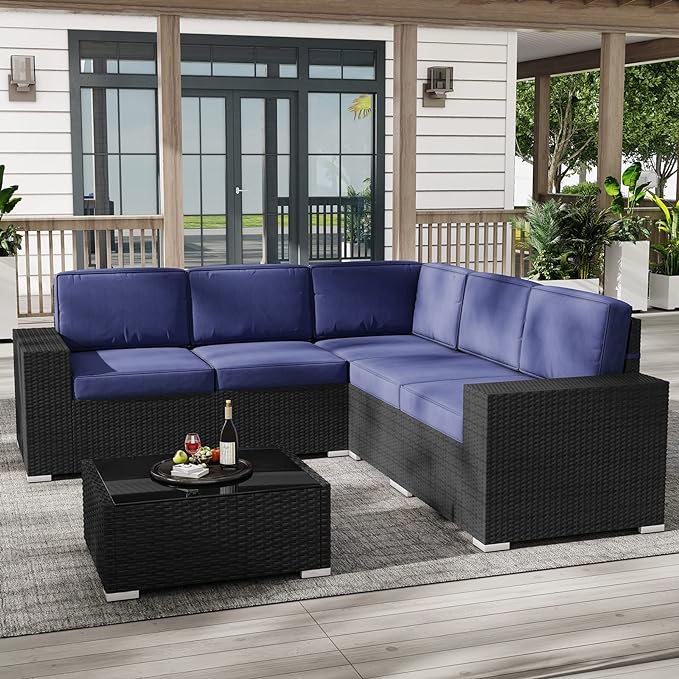 Outdoor Patio Furniture Set  Sectional Conversation Sofa Set