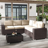 Outdoor Patio Furniture Set  Sectional Conversation Sofa Set