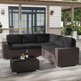 Outdoor Patio Furniture Set  Sectional Conversation Sofa Set