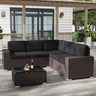 Outdoor Patio Furniture Set  Sectional Conversation Sofa Set