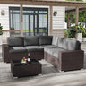 Outdoor Patio Furniture Set  Sectional Conversation Sofa Set