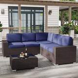 Outdoor Patio Furniture Set  Sectional Conversation Sofa Set