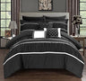 Cheryl 10 Piece Comforter Set Complete Bed in a Bag Pleated Ruched Ruffled Bedding