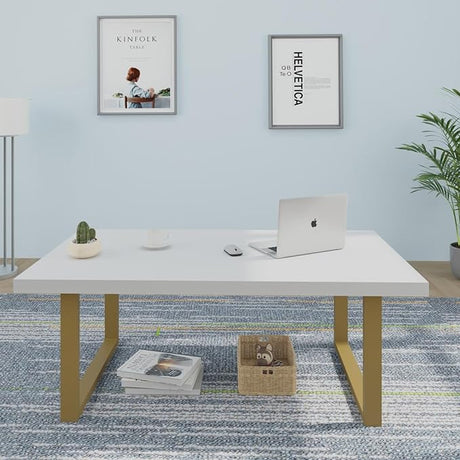 Wood and Metal Simple Industrial Modern Center Table