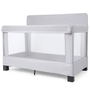 Modern Grey Baby Crib with Maximum Safety & Airflow