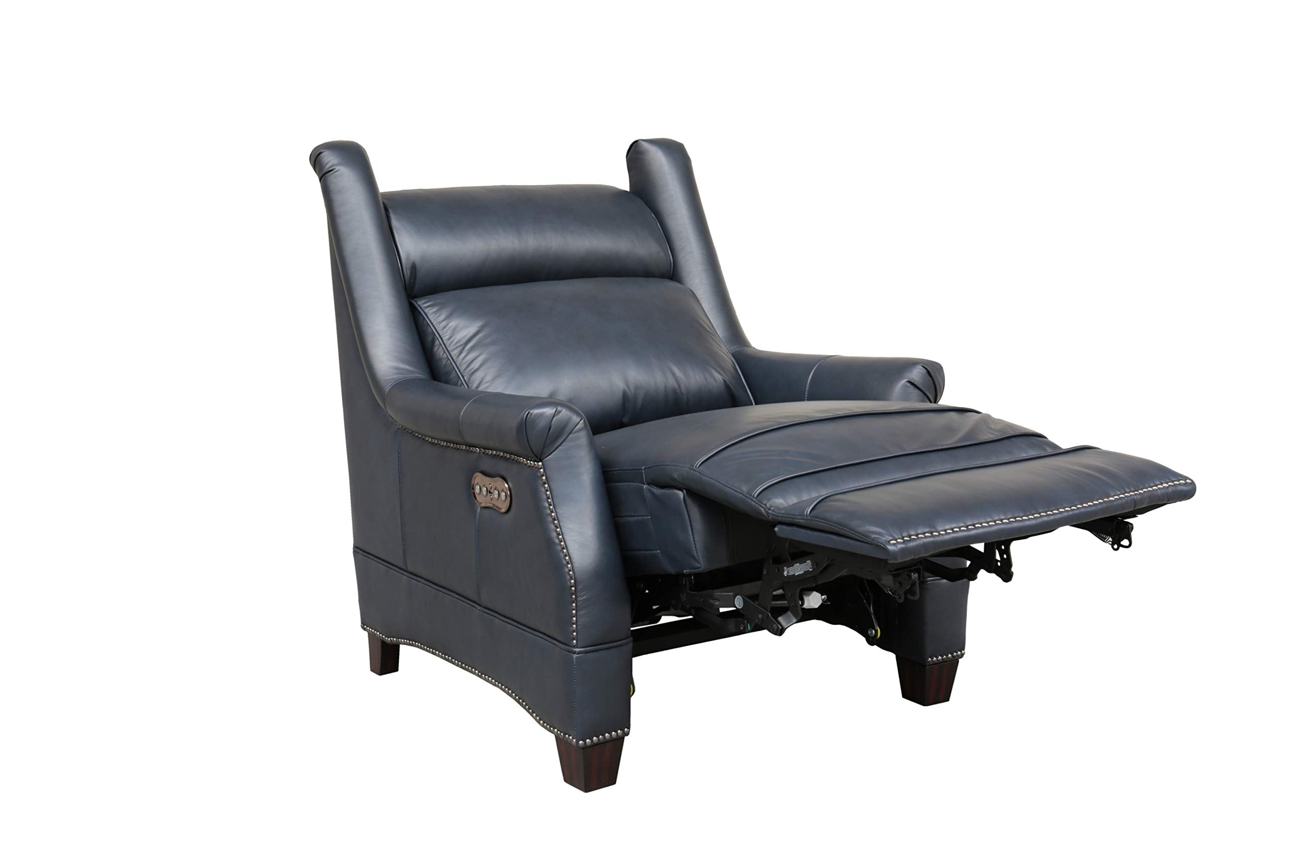 Barcalounger Warrendale Power Recliner in Shoreham Blue Leather – Front View