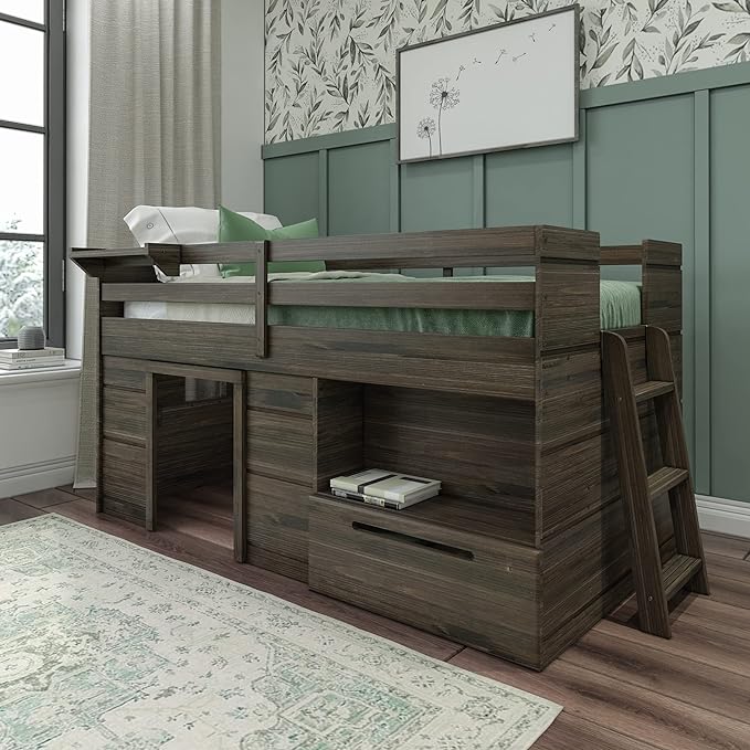 Modern Farmhouse Low Loft Bed