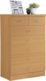 7 Drawer Wood Dresser for Bedroom