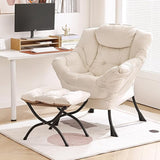 Modern Chair with Folding Footrest Lounge Accent Chai