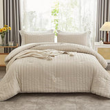 Comforter Set 3 Pieces - 100% Soft Washed Microfiber Lightweight Comforter