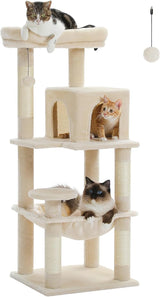 Multi Level Cat Tower with Large Metal Frame Hammock