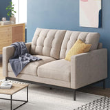 Thompson Loveseat / Tufted Cushions / Green Tea Infused Foam Cushions