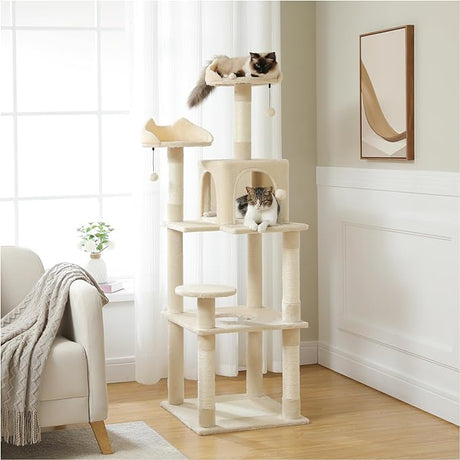 63 Multi Level Cat Tree Cat Tower for Indoor Cats with Sisal