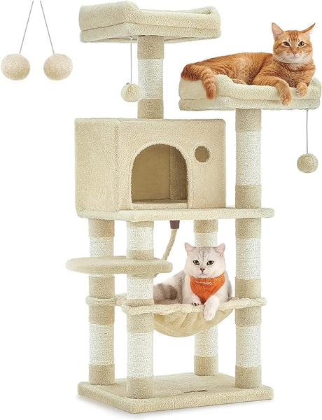 Cat Tree, 44.1-Inch Cat Tower for Indoor Cats, Multi-Level Cat Condo