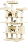 67" Large Cat Tree, Multi-Level Cat Tower with 3 Top Perches, 2 High Plush Condos