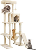 Cat Tree Cat Tower, 63 Inches Multi-Level Cat Tree for Indoor Cats, Tall Cat Tree