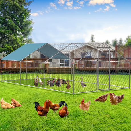 Betterhood XL walk-in metal chicken coop with waterproof cover