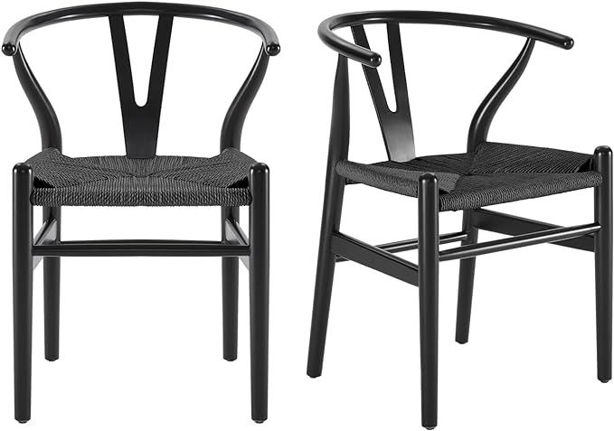 Wishbone Chairs for Dining Room Solid Wood Rattan Chair