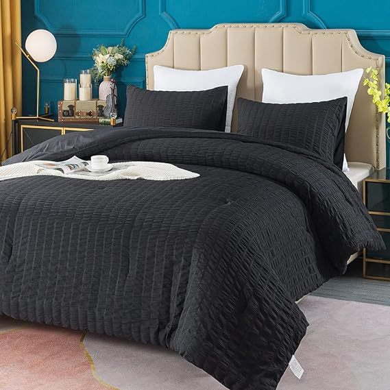 Comforter Set 3 Pieces - 100% Soft Washed Microfiber Lightweight Comforter