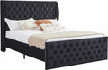 Queen Size Bed Frame, Wood Platform Bed Frame with Headboard, Solid Wood Foundation