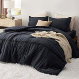 Queen Comforter Set with Sheets - 4 Pieces Soft Navy Blue Bedding Sets