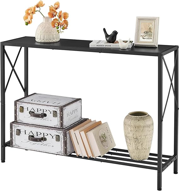 Console Table, entryway Table, Narrow Sofa Table with Shelves