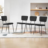 Dining Room Chairs Set of 4 - Modern Boucle Kitchen Chairs