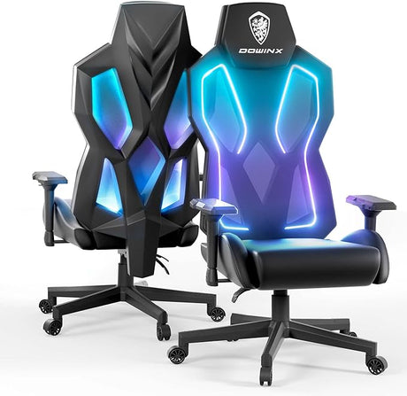 RGB Gaming Chair with LED Lights, Ergonomic Computer Chair for Adults