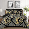 Grey Comforter Set Queen Size, 7 Pieces Bohemian Damask Comforter Set